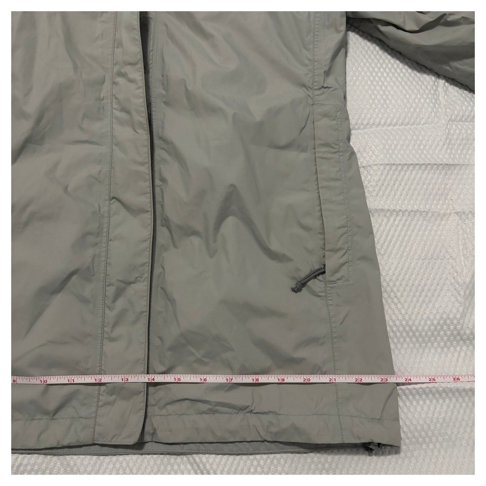 The North Face HyVent Rain Jacket Womens L Grey Orange Mesh Lined Hooded Shell - Picture 13 of 15